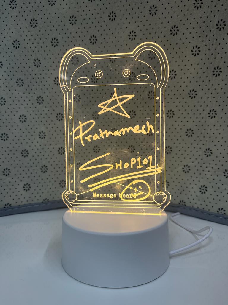 3d Acrylic LED Message Board, LED Message Board With Pen Table Lamp