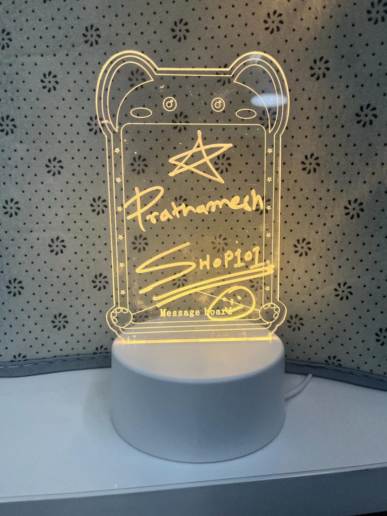 3d Acrylic LED Message Board, LED Message Board With Pen Table Lamp