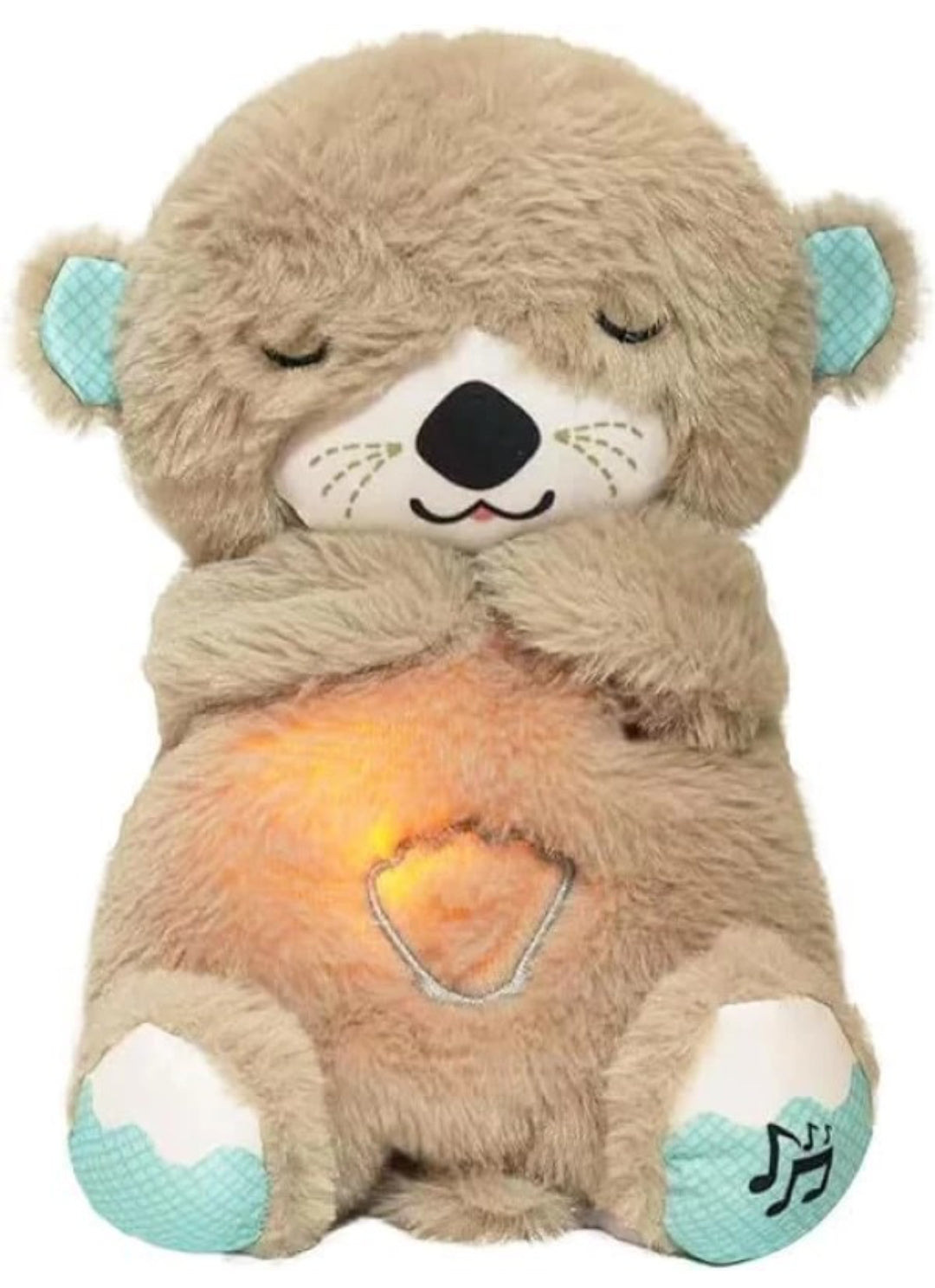 Baby Sound Machine Breathing Otter Portable Plush Baby Toy
