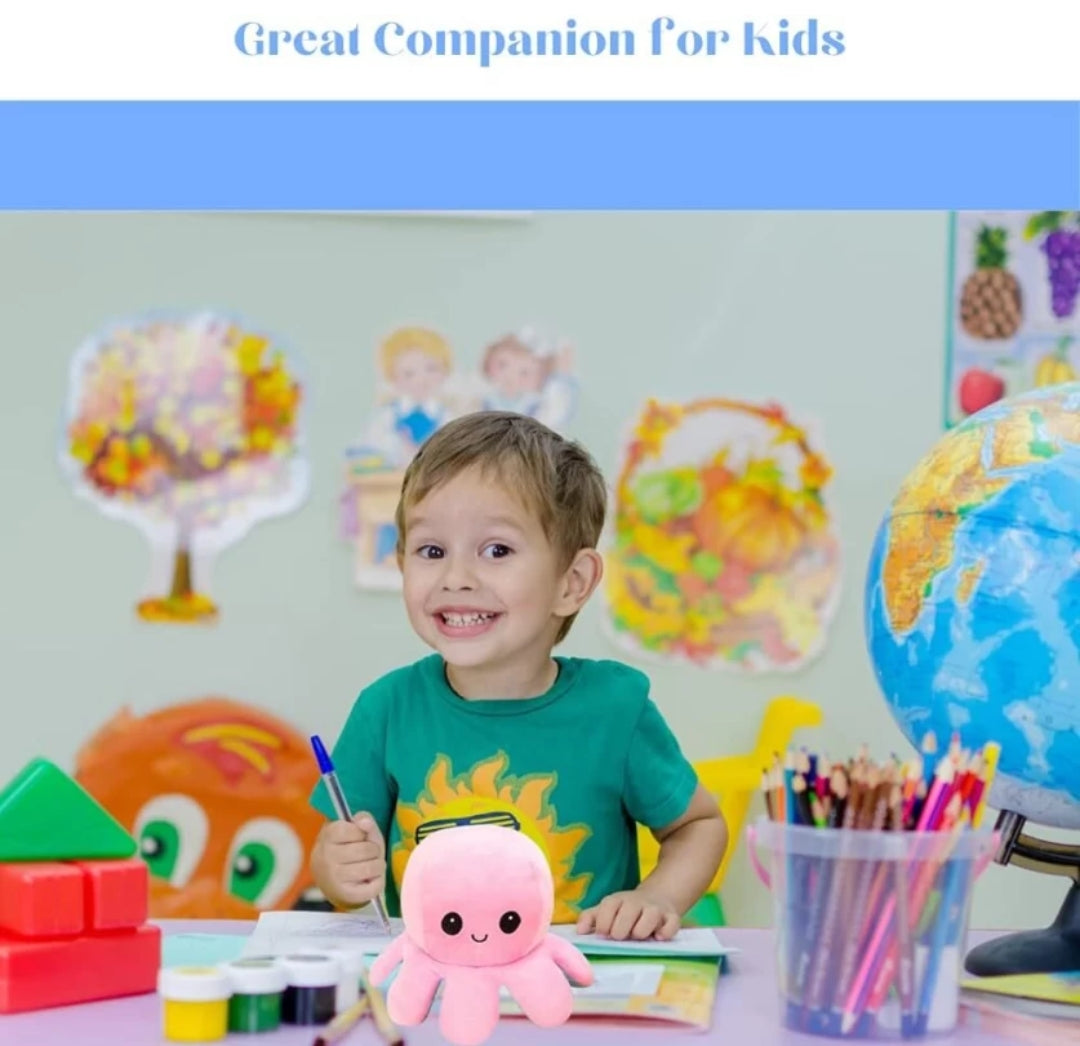 Premium Quality Reversible Octopus Dual Colour Mini Plush Stuffed Animal Toy 20 cm (Multicolor)