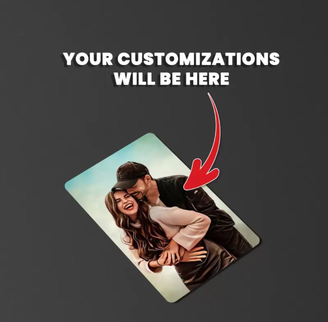 Photo Wallet Card Gift with Envelope Greeting Card (Pack of 2 side) after purchase send me photo whtsp 9528394331