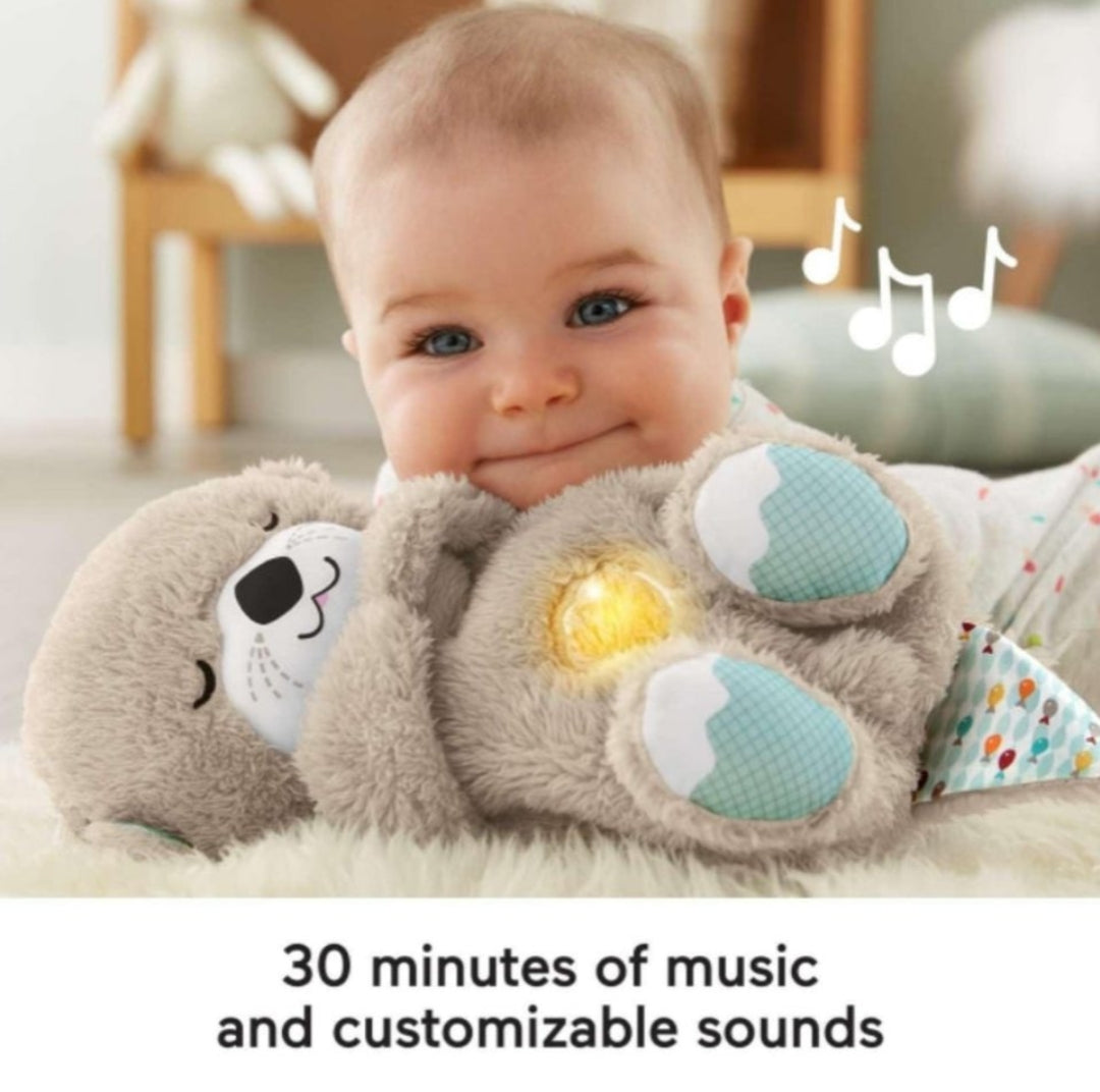 Baby Sound Machine Breathing Otter Portable Plush Baby Toy