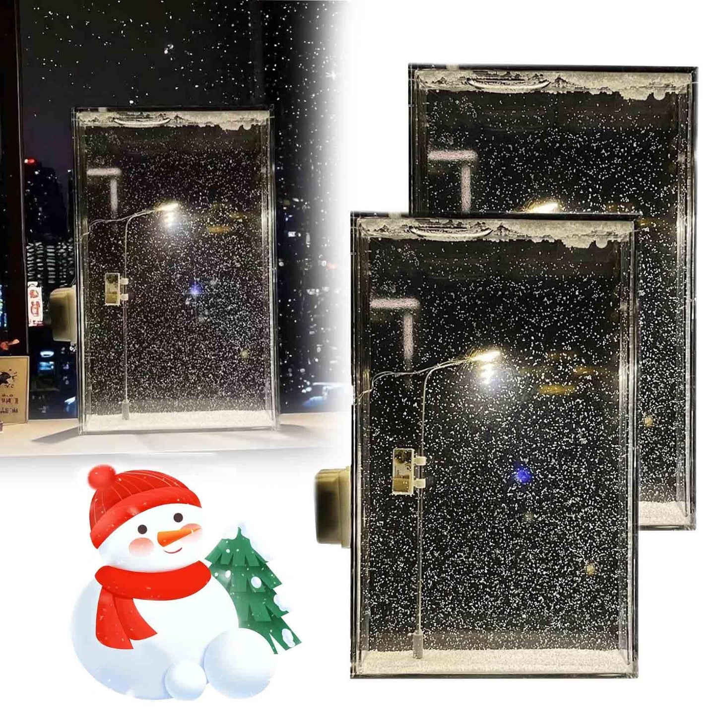 Snowflake Night Light DIY Snow Lamp Snowflake Star White Snow Night Lamp