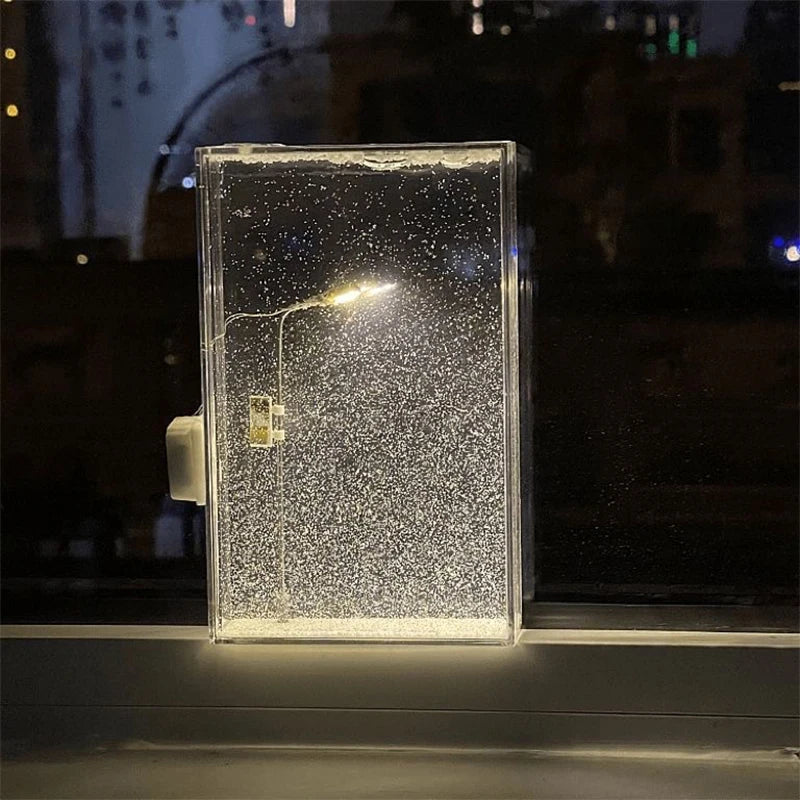 Snowflake Night Light DIY Snow Lamp Snowflake Star White Snow Night Lamp