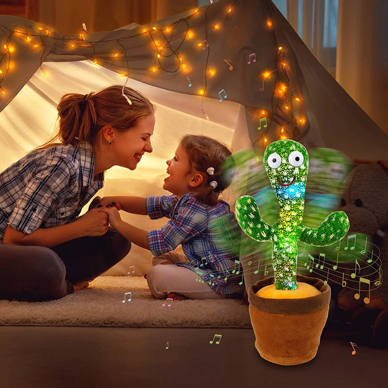 "Cute and Funny Dancing Cactus Soft Creative Kids Educational Musical Kids Toy (Green)