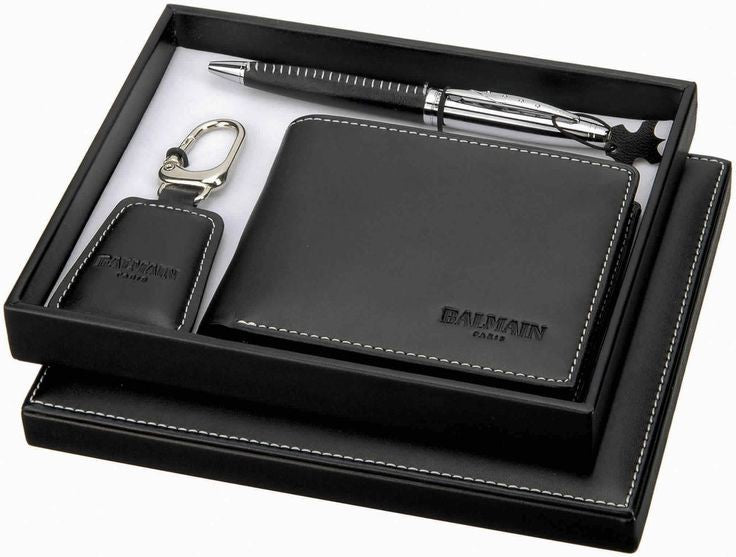Customised Combo 1 pc Faux Leather Men Wallet, 1 Keychain, 1 and Personalize Pen (send details 9528394331)