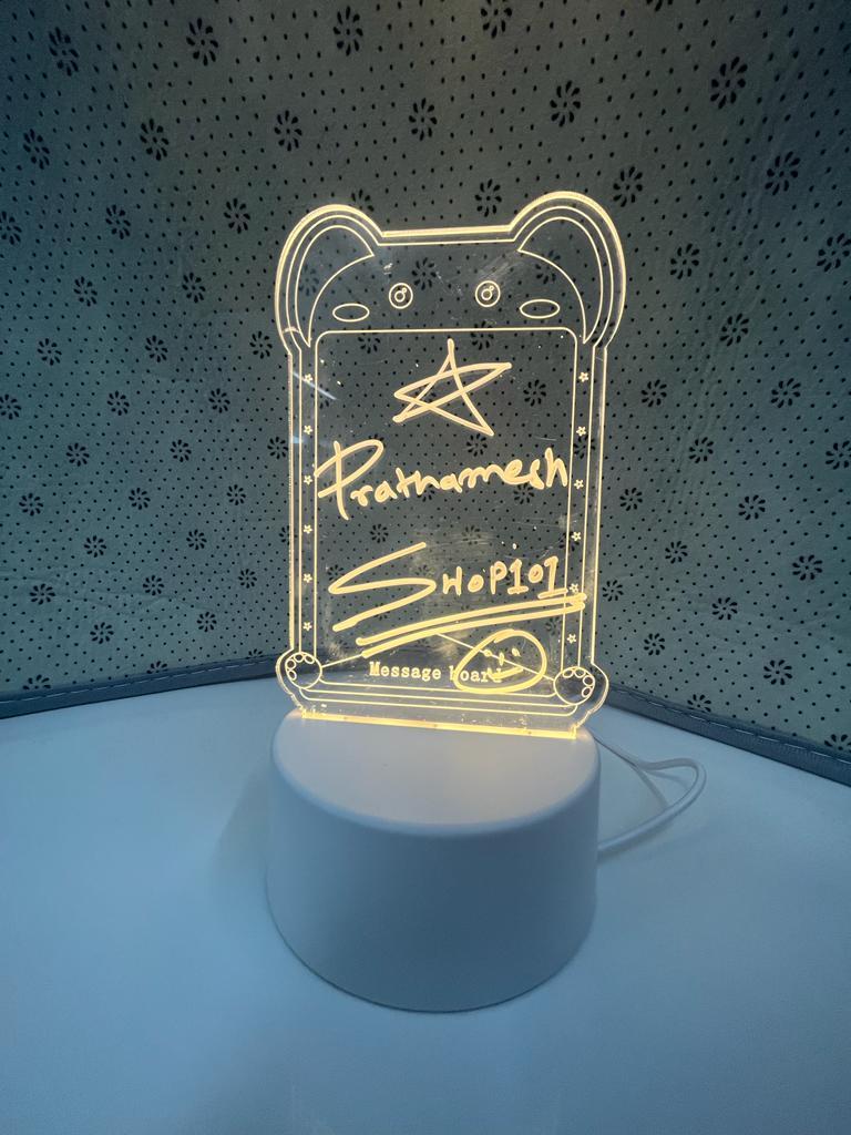 3d Acrylic LED Message Board, LED Message Board With Pen Table Lamp