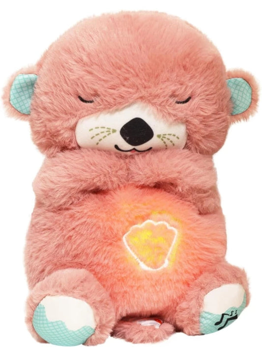 Baby Sound Machine Breathing Otter Portable Plush Baby Toy