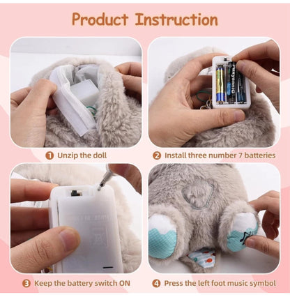 Baby Sound Machine Breathing Otter Portable Plush Baby Toy