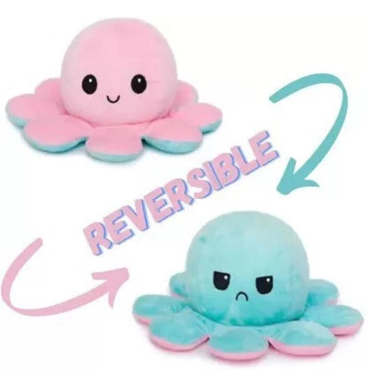 Premium Quality Reversible Octopus Dual Colour Mini Plush Stuffed Animal Toy 20 cm (Multicolor)
