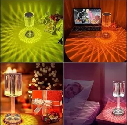 New LED Diamond Table Lamp 16 Color Changing Light With Remote 632 Table Lamp (Multicolor)