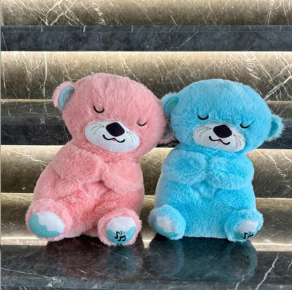 Baby Sound Machine Breathing Otter Portable Plush Baby Toy