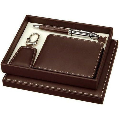 Customised Combo 1 pc Faux Leather Men Wallet, 1 Keychain, 1 and Personalize Pen (send details 9528394331)