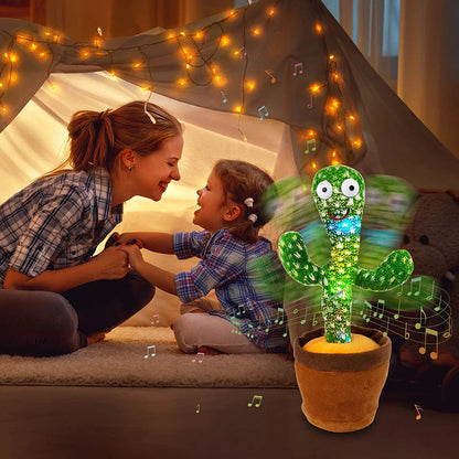 "Cute and Funny Dancing Cactus Soft Creative Kids Educational Musical Kids Toy (Green)